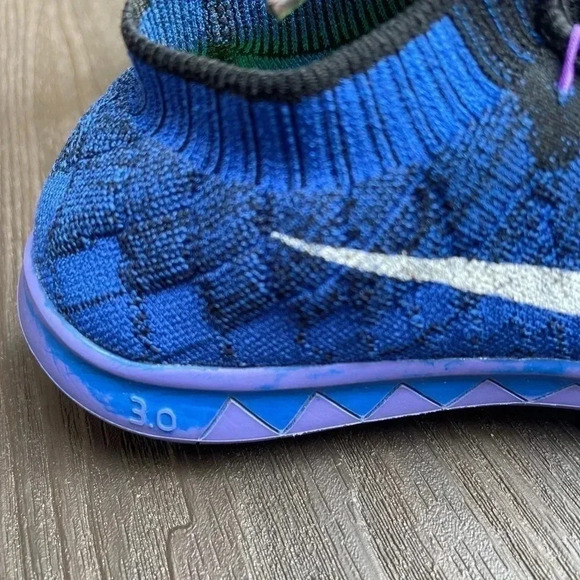 Nike Free RN 3.0 Flyknit  Womens Size
5.5 (636231-014) Blue purple - Picture 3 of 5
